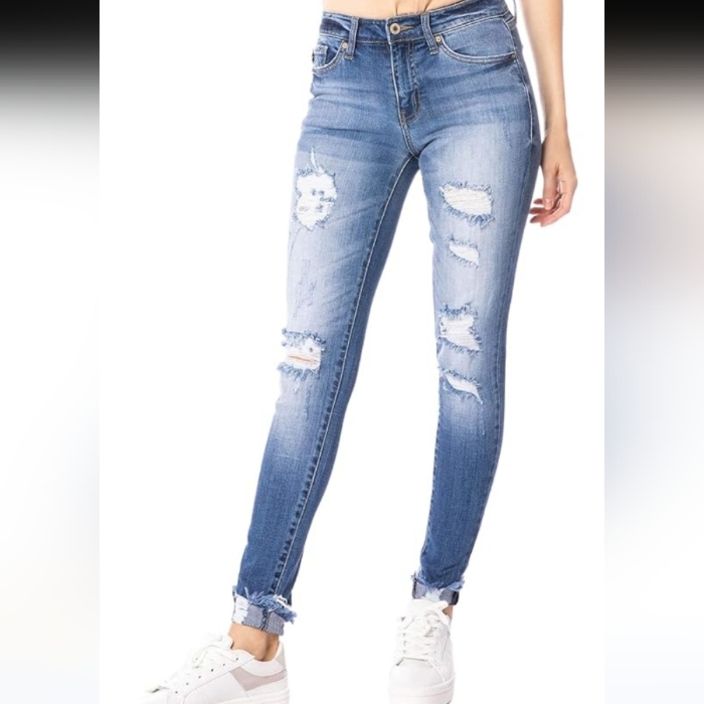 KanCan Light Blue Distressed Skinny Jeans